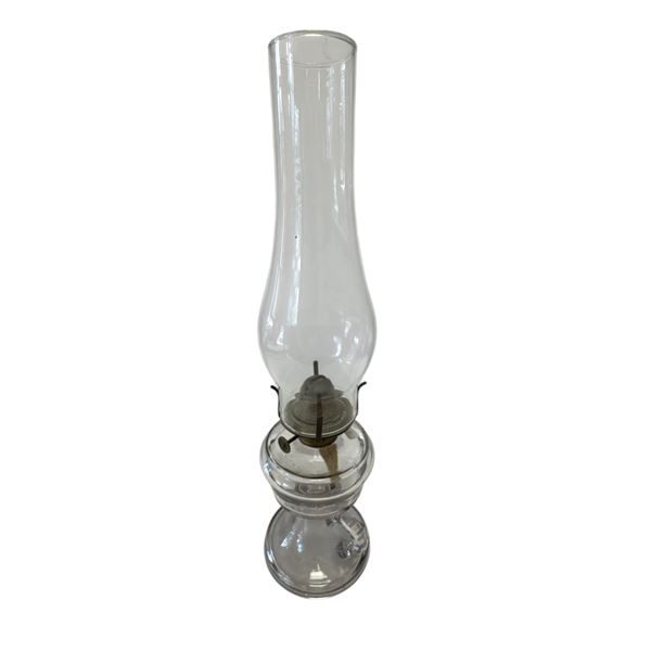 Vintage M B Co. Purple Glass Finger Oil Lamp (Circle Base)