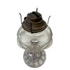 Image 2 : Beautiful Vintage Pressed Glass Oil Lamp (Circle Base)
