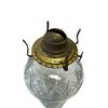 Image 2 : Vintage P & A Milk Glass Based Pressed Glass Oil Lamp (Square Base)