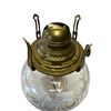 Image 2 : Vintage Hobbs Loop + Ribbed Band Milk Glass Oil Lamp (Square Base)