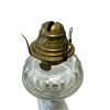 Image 2 : Vintage B & P Milk Bottom Pressed Glass Oil Lamp (Square Base)