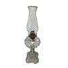Image 1 : Vintage Soft Purple Hue Pressed Glass Bullseye Oil Lamp (Square Base)