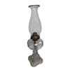 Image 1 : Vintage Purple Glass Bullseye Oil Lamp (Square Base)