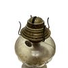 Image 2 : Antique P & A Pressed Glass Bullseye Made In USA Oil Lamp (Square Base)