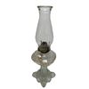 Image 1 : Beautiful Scovill Orante Pressed Glass Oil Lamp (Square Base)