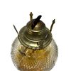 Image 2 : Vintage Deco Pressed Glass Oil Lamp (Circle Base)