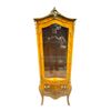 Image 1 : Vintage French Reproduction Ornately Trimmed 3 Glass Panel Cabinet