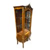 Image 2 : Vintage French Reproduction Ornately Trimmed 3 Glass Panel Cabinet