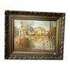 Image 1 : Antique Original Oil On Canvas Painting In A Beautiful Ornate Frame
