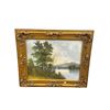 Image 1 : Vintage Original Pastel Nature Scene Painting Artist Signed In a Beautiful Ornate Frame