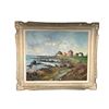 Image 1 : Vintage Original Oil on Canvas Painting Artist Signed Reads On Back "Cap-Chat Quebec"