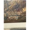 Image 2 : Vintage Original Oil on Canvas Painting Artist Signed Reads On Back "Cap-Chat Quebec"