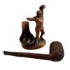 Image 1 : Vintage Football Player Pipe Holder With Pipe