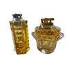 Image 1 : 2 Vintage Mid-Century Amber-Colored Glass  Lighters