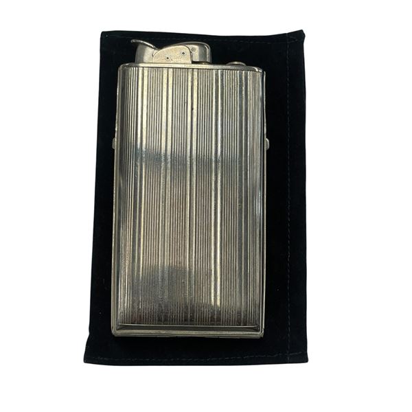 Art Deco 1941's Evans Case Co. Lighter & Cigarette Case With Velvet Pouch
