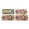 Image 1 : 4 Vintage Canadian Bank Notes: 3x $2 Bills (1986) & $1 Bill (1973)