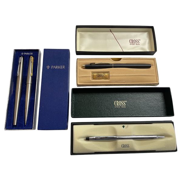 4 Pens (2 Cross 2 Parkers)