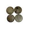 Image 2 : 4 Antique Canadian Silver Quarters