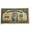 Image 1 : 1923 Canadian Shinplaster 25cent Bank Note Bill