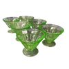 Image 2 : 6 Vintage Uranium Glass Pedestal Bowls