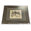 Image 1 : Original 1976 Joao Barreto Bailote Charcoal Wash Painting "Bull"