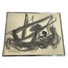 Image 1 : Original 1960 Joao Barreto Bailote Charcoal Painting "Abstract"