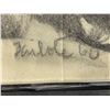 Image 2 : Original 1960 Joao Barreto Bailote Charcoal Painting "Abstract"