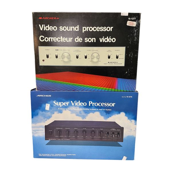 2 Vintage Archer Video & Sound Processors: 15-1277 & 15-1276