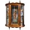 Image 1 : Vintage Stain Glass Leaded Wall Hanging Curio Cabinet