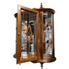 Image 2 : Vintage Stain Glass Leaded Wall Hanging Curio Cabinet