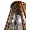 Image 3 : Vintage Stain Glass Leaded Wall Hanging Curio Cabinet