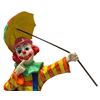 Image 2 : Vintage Hand Made Paper Mache Clown (Umbrella Broken But Repaired)