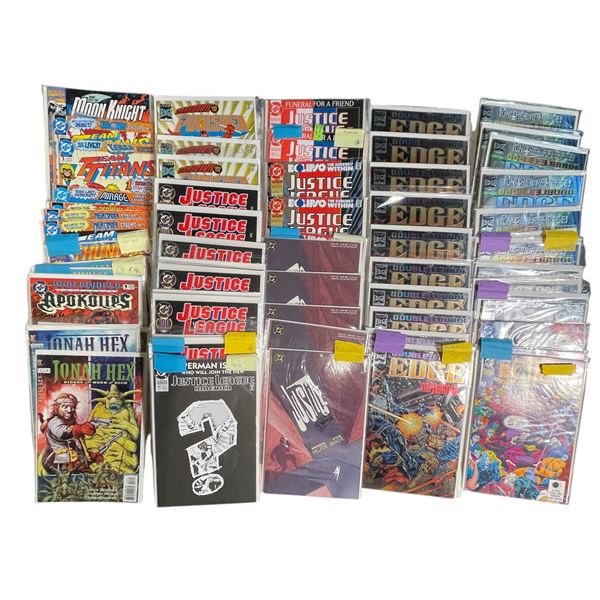 Large Variety Of Comic Books: Justice League, Punisher, Thor, Super Girl, Robin, Super Boy, & More