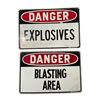 Image 3 : 4 Signs: Danger Explosives, Blasting Area, No Dogs, & Chevy
