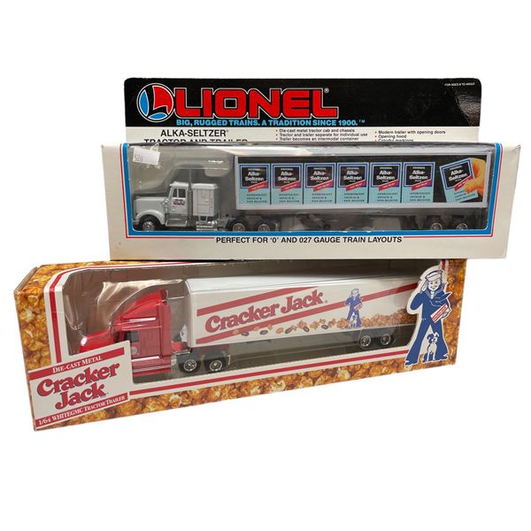 2 New Die Cast Trucks: Lionel Alka-Seltzer & Cracker Jack