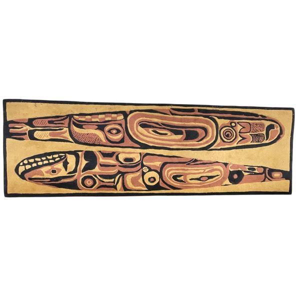 Vintage Jordan's Rugs First Nations Salmon & Eagle Print Rug