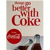 Image 2 : Vintage Coca-Cola Things Go Better With Coke Cardboard Advertisement