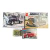 Image 1 : 4 Vintage Model Kits: Amt, Revell, Monogram, & More (Trucks, Corvette, Airplane)