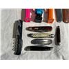 Image 2 : Assorted Folding Pocket Knives, Bottle Opener, & 3 Pez Dispensers