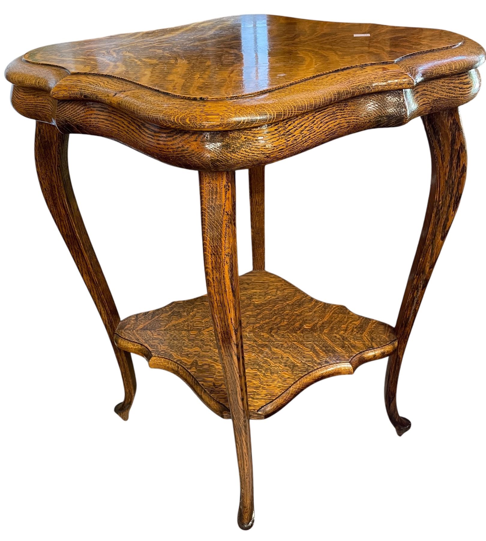 Vintage Tiger Oak Side Table