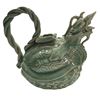 Image 2 : Vintage Glazed Crackle Pottery Dragon Headed Teapot With Twisted Handle