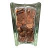 Image 2 : Clear Square Glass Block Full Of Pennies (Usa & Canada)