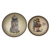 Image 2 : Variety Vintage Lot: 2 Hummel Plates & 3 Small Copenhagen Vases