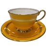 Image 2 : 2 Vintage Porcelain Tea Cups & Saucers: Aynsley & Royal Winton Flower Handled