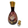 Image 2 : N.O.S. 7pc Vintage Vecchia Murano Glass Hand Painted Decanter Set