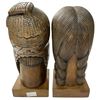 Image 2 : Pair Of Vintage Tribal Head Figurines