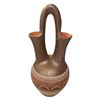 Image 2 : Vintage Hand Made Navajo Pottery Clay Double Spouted Vase Signed D B