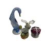 Image 1 : 4 Vintage Collectibles: Painted Egg Cup, 2 Porcelain Trinket Containers, & Hand Painted Herend Golde