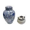 Image 1 : 2 Vintage Asian Collectibles: Lidded Urn & Incense Burner