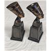 Image 2 : 2 Vintage Cast Metal Egyptian Busts